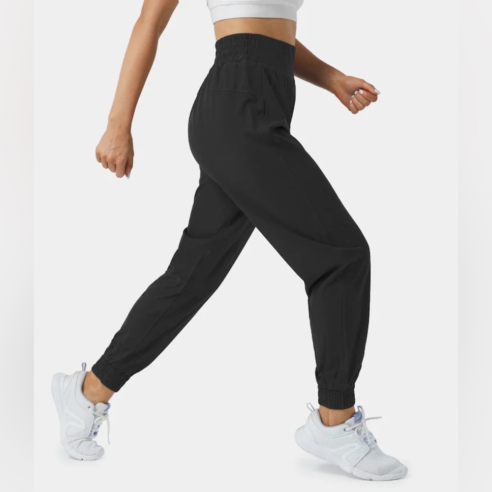 Halara High Waisted Elastic Waistband Casual Joggers in Black XL NEW WITH TAGS